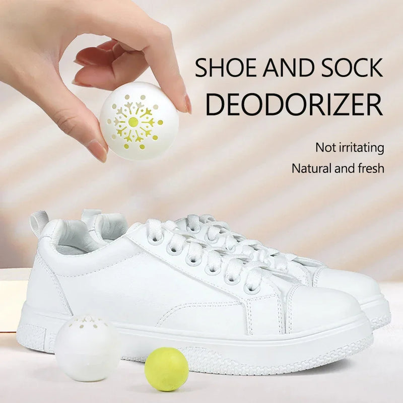 Deodorizer Freshener Balls 6pcs for Shoes Multifunction Jasmine Scent Fresheners Footwear Shoe Closet Toilet Deodorization