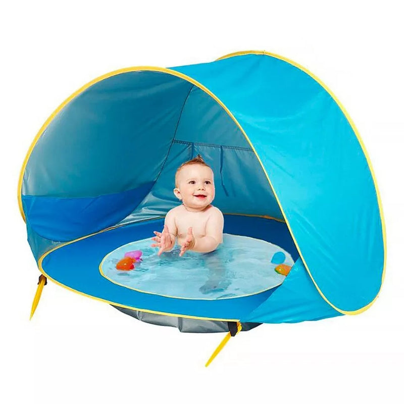 Barraca de Praia Infantil com Piscina e Proteção Solar UV - Oferta Exclusiva ATCOS