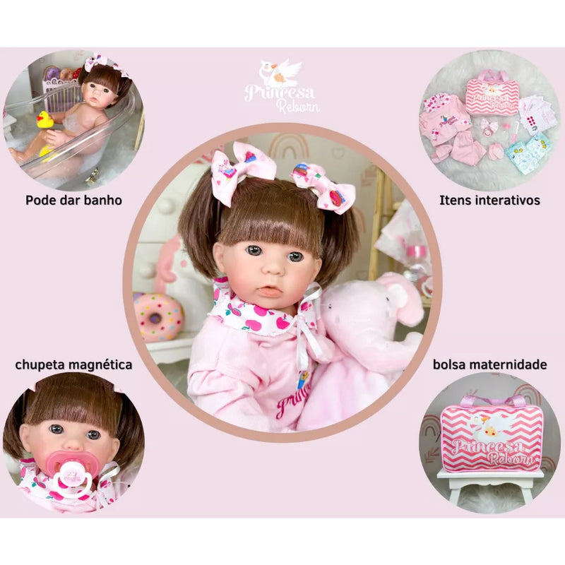 Boneca Bebê Reborn 100% Silicone Pode Banho Completa Promoção