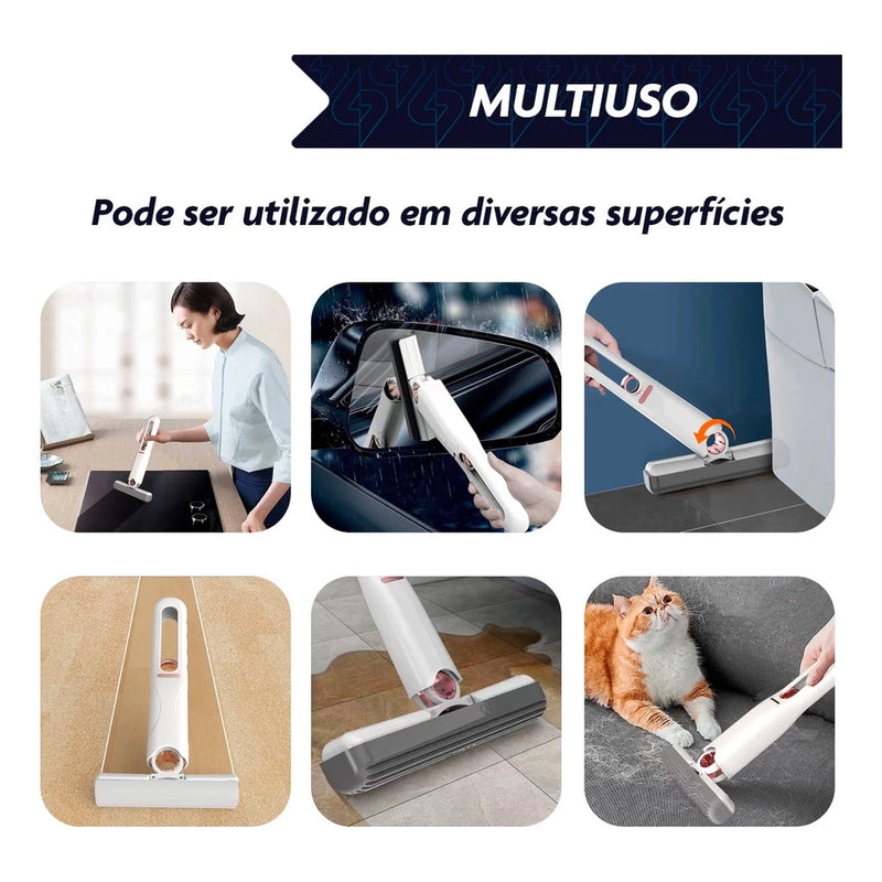 Mini Mop Portátil Pano Limpeza Mesa Portátil Absorve Espreme Sujeira Esfregão 2