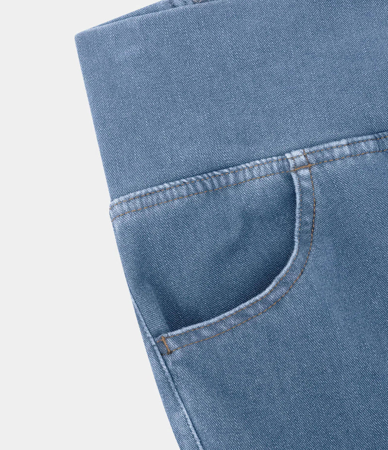 Calça jeans Mab™ de cintura alta cruzada [ÚLTIMO DIA DE VENDA 🔥] + Frete grátis para todo o Brasil