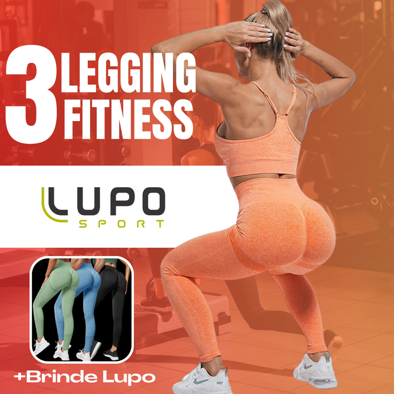 LULU-lKIT 3 Leggings Lupo | Modelagem 3D e Não Marca [LIQUIDAÇÃO FRETE GRÁTIS]