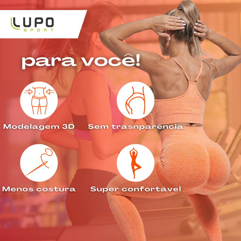 LULU-lKIT 3 Leggings Lupo | Modelagem 3D e Não Marca [LIQUIDAÇÃO FRETE GRÁTIS]