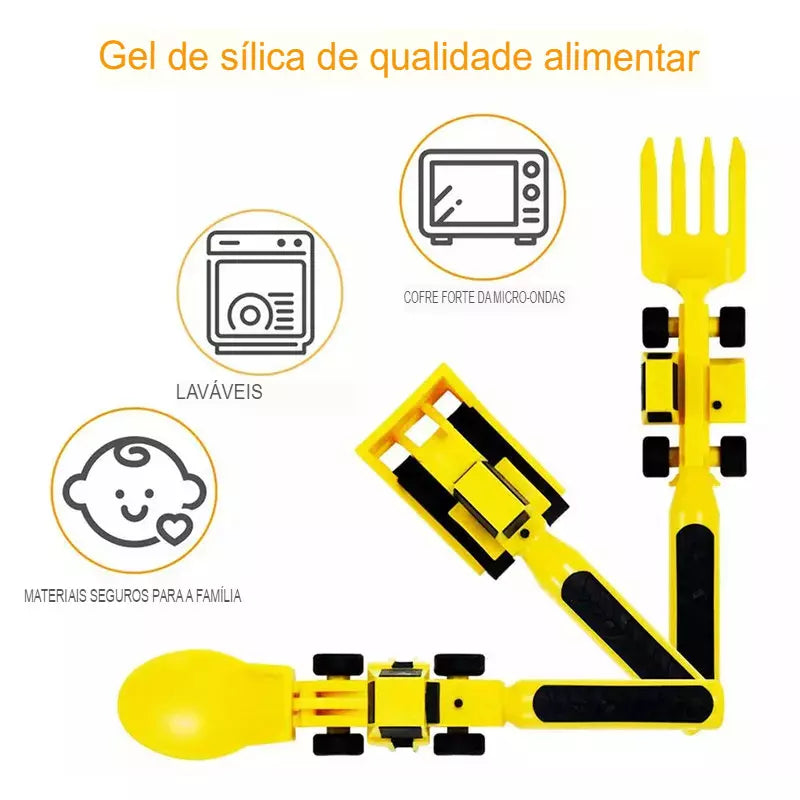 Conjunto Refeição Criativa - Louças e talheres sensoriais para crianças